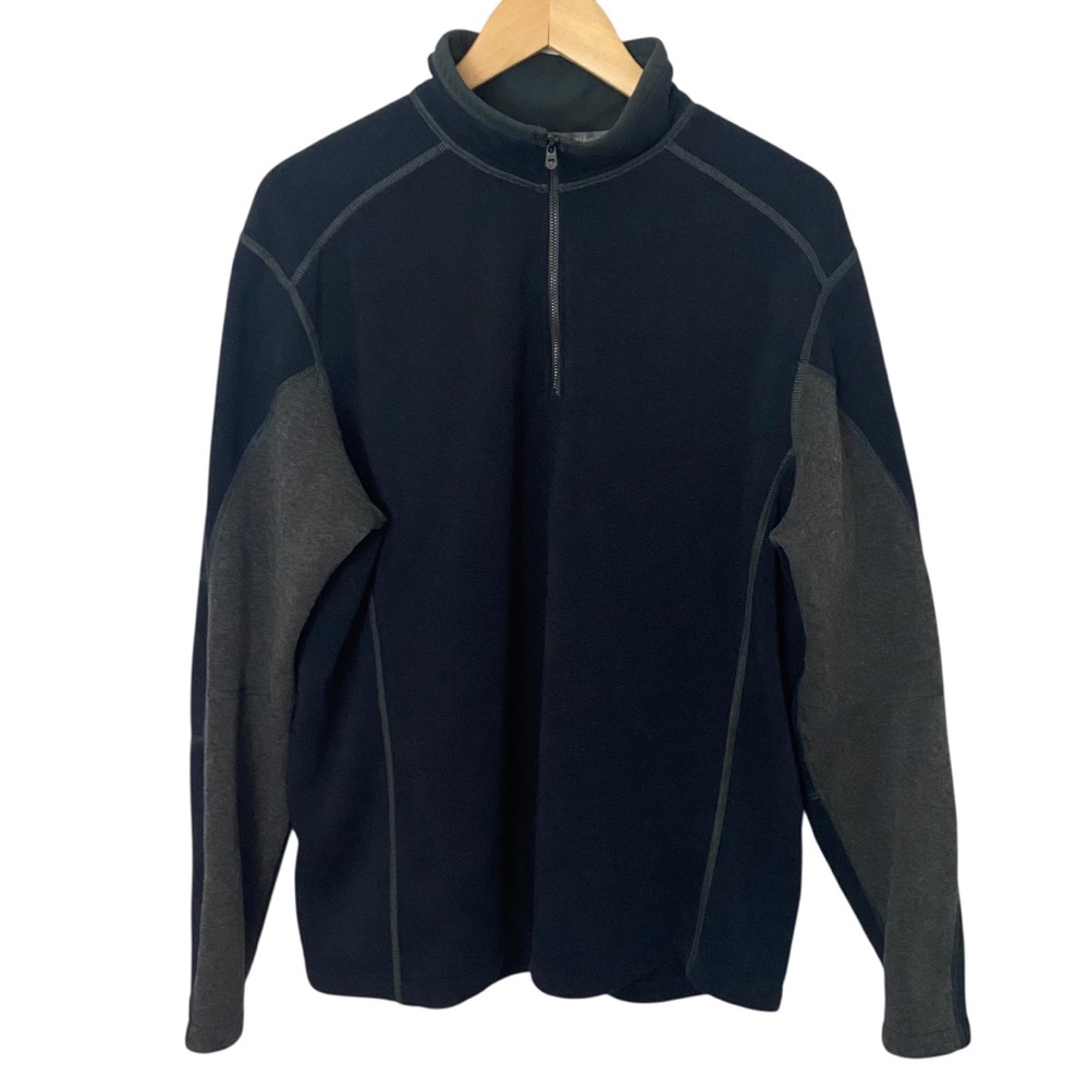 Kuhl Revel 1/4 Zip Pullover Fleece Jacket Mens Black Grey XL Performance - Picture 2 of 11